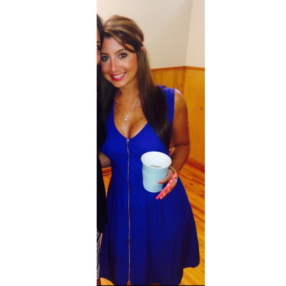 Blue Dress with Zipper